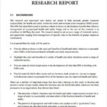 Research Report Sample Template