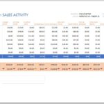 Sales Activity Report Template Excel