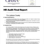 Sample Hr Audit Report Template