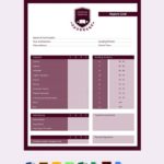 School Report Template Free