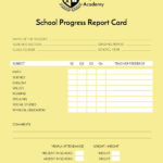 School Report Template Free