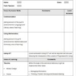 School Report Template Free