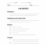 Science Experiment Report Template