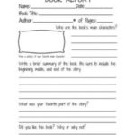 Second Grade Book Report Template