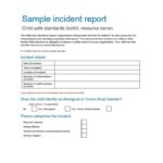 Serious Incident Report Template