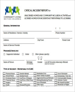 Image 4 for Serious Incident Report Template