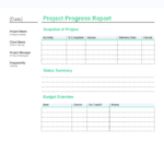 Site Progress Report Template