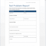 Software Problem Report Template