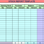 Stock Report Template Excel