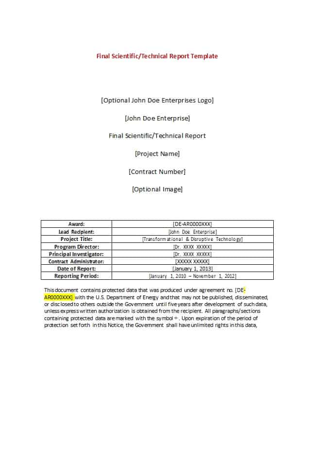 Technical Report Template Latex