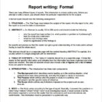 Template On How To Write A Report