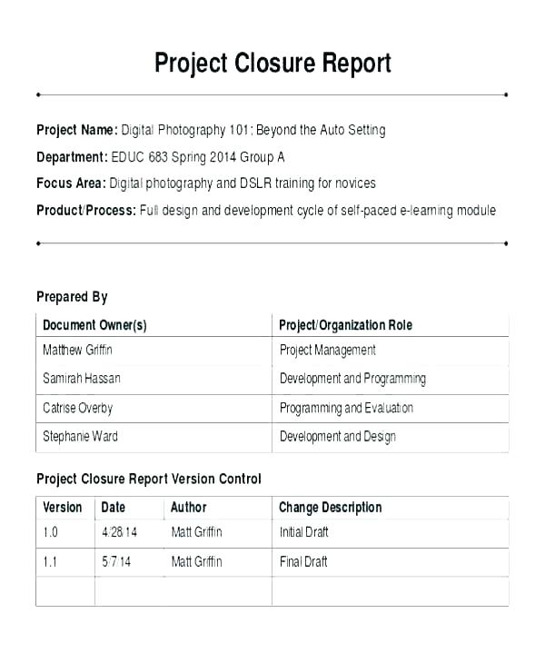 Test Exit Report Template