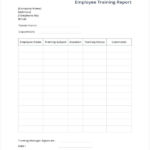 Training Report Template Format