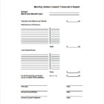 Treasurer Report Template Non Profit