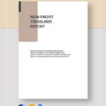 Treasurer Report Template Non Profit