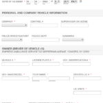 Vehicle Accident Report Template