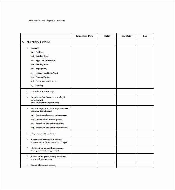 Vendor Due Diligence Report Template