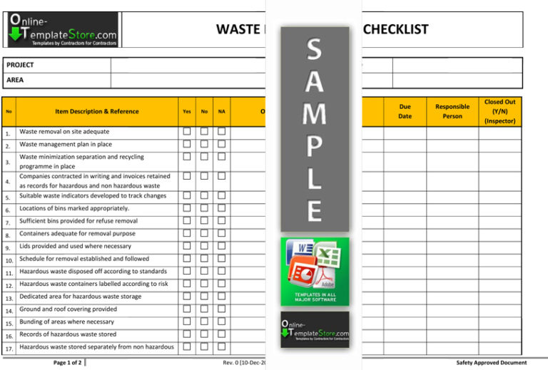 Waste Management Report Template (1) TEMPLATES EXAMPLE TEMPLATES