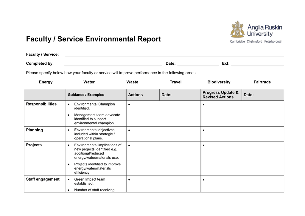 Waste Management Report Template