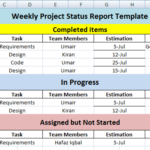 Weekly Status Report Template Excel