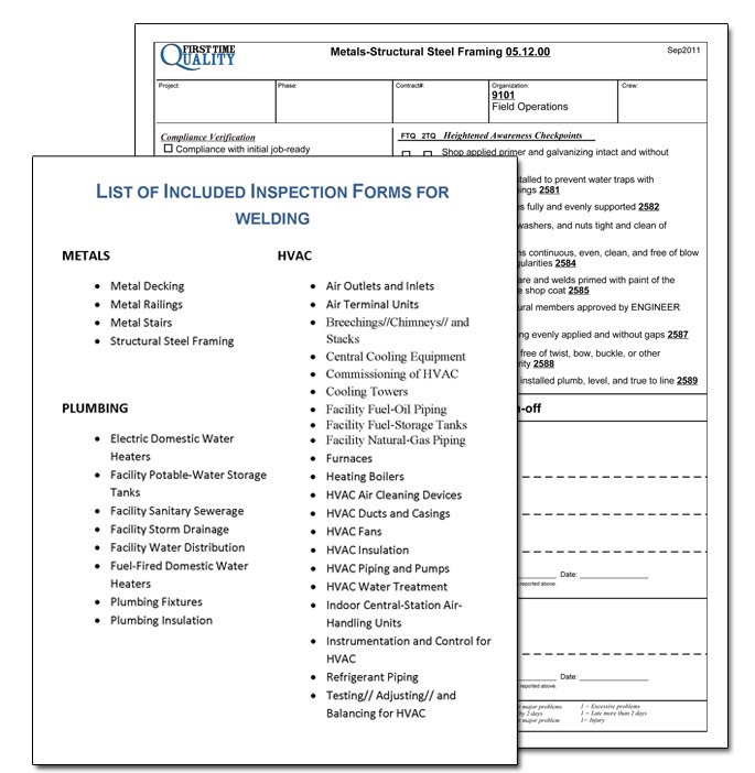 Welding Inspection Report Template