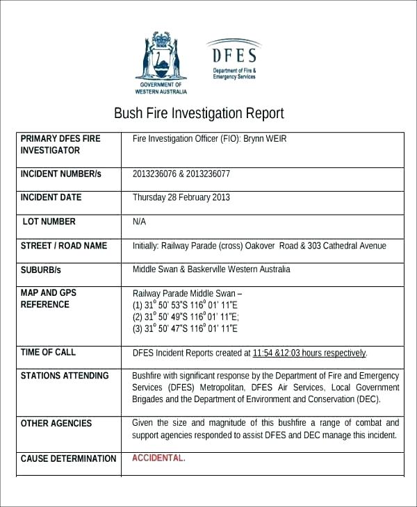 Workplace Investigation Report Template