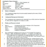 Workplace Investigation Report Template