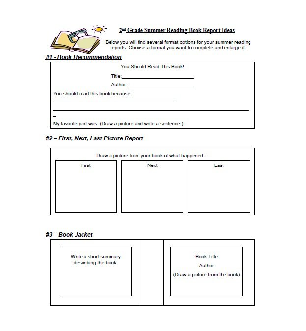  1St Grade Book Report Template 2 TEMPLATES EXAMPLE TEMPLATES EXAMPLE