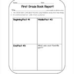 1St Grade Book Report Template