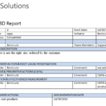 8D Report Template Xls