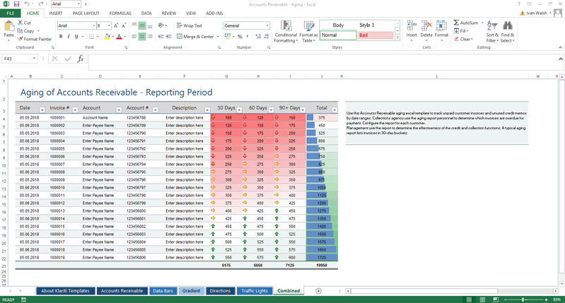 Accounts Receivable Report Template