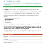 Acquittal Report Template