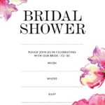 Blank Bridal Shower Invitations Templates