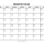 Blank Calender Template (1) - TEMPLATES EXAMPLE | TEMPLATES EXAMPLE