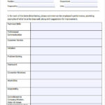 Blank Evaluation Form Template