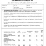 Blank Evaluation Form Template