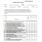 Blank Evaluation Form Template