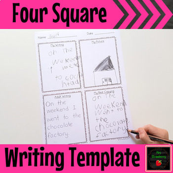 Blank Four Square Writing Template