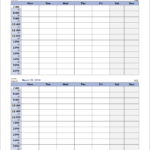 Blank Monthly Work Schedule Template