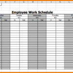 Blank Monthly Work Schedule Template