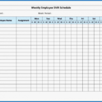 Blank Monthly Work Schedule Template