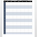 Blank Monthly Work Schedule Template