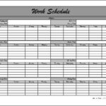 Blank Monthly Work Schedule Template