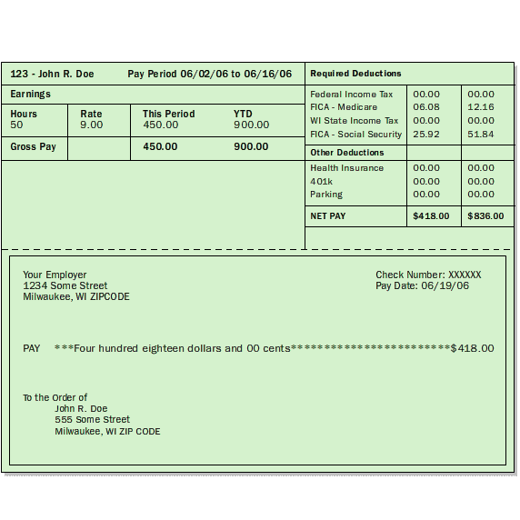 Blank Pay Stubs Template