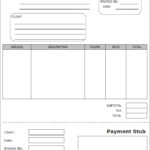 Blank Pay Stubs Template