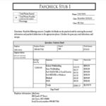 Blank Pay Stubs Template