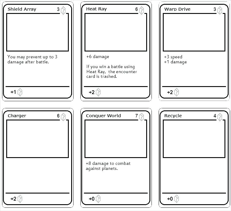 Blank Playing Card Template. 