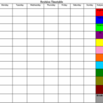 Blank Revision Timetable Template