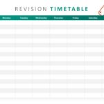 Blank Revision Timetable Template
