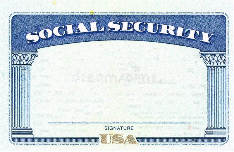 Blank Social Security Card Template